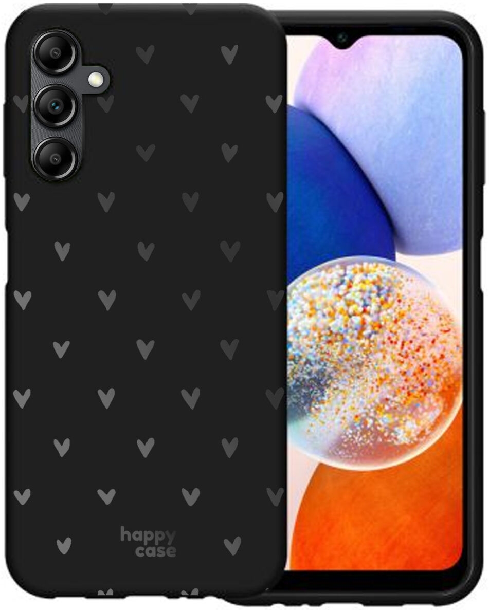 HappyCase Θήκη Σιλικόνης Samsung Galaxy A14 - Hearts Print Black