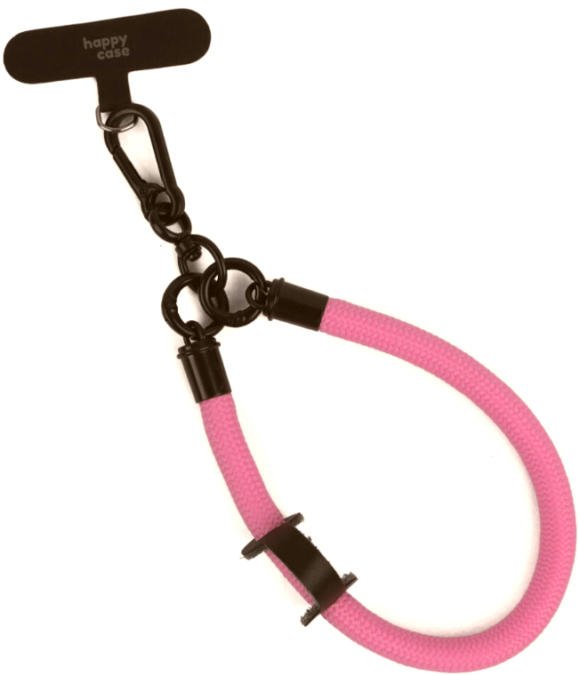 HappyCase Universal Αποσπώμενο Λουράκι Χειρός για Θήκες Κινητών / Smartphones - Πάχος 10mm - Pink