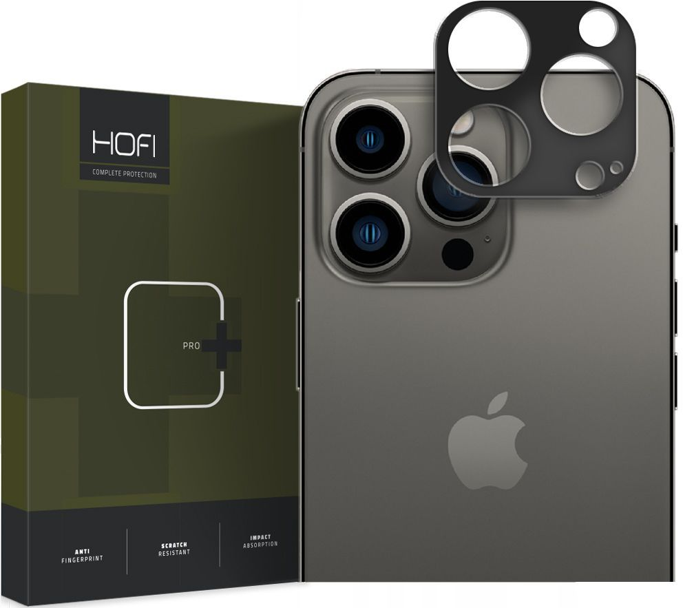 Hofi Alucam Pro+ Camera Cover - Μεταλλικό Προστατευτικό Κάλυμμα Κάμερας - Apple iPhone 15 Pro / 15 Pro Max - Black