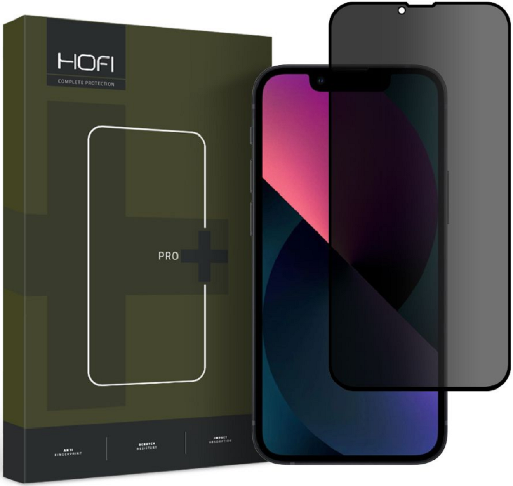 Hofi Anti Spy Pro+ Tempered Glass Privacy - Full Face Αντιχαρακτικό Γυαλί Προστασίας Απορρήτου Οθόνης - Apple iPhone 13 mini - Black