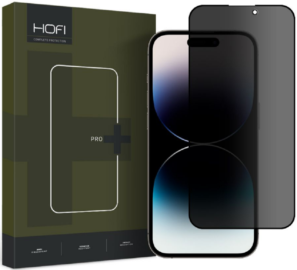 Hofi Anti Spy Pro+ Tempered Glass Privacy - Full Face Αντιχαρακτικό Γυαλί Προστασίας Απορρήτου Οθόνης - Apple iPhone 14 Pro - Black