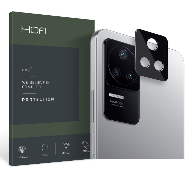 Hofi Cam Pro+ Camera Tempered Glass - Αντιχαρακτικό Γυαλί Προστασίας για Φακό Κάμερας - Xiaomi Poco F4 - Black 