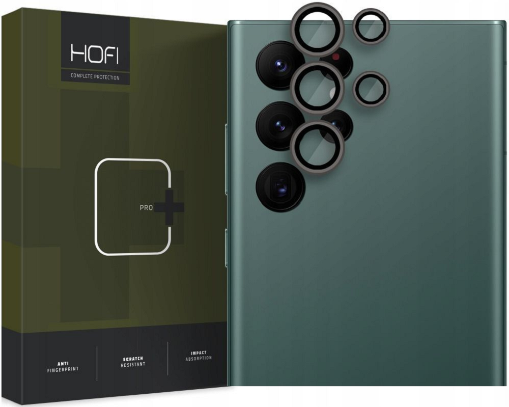 Hofi Camring Pro+ Αντιχαρακτικό Γυαλί Προστασίας για Φακό Κάμερας - Samsung Galaxy S23 Ultra - Black