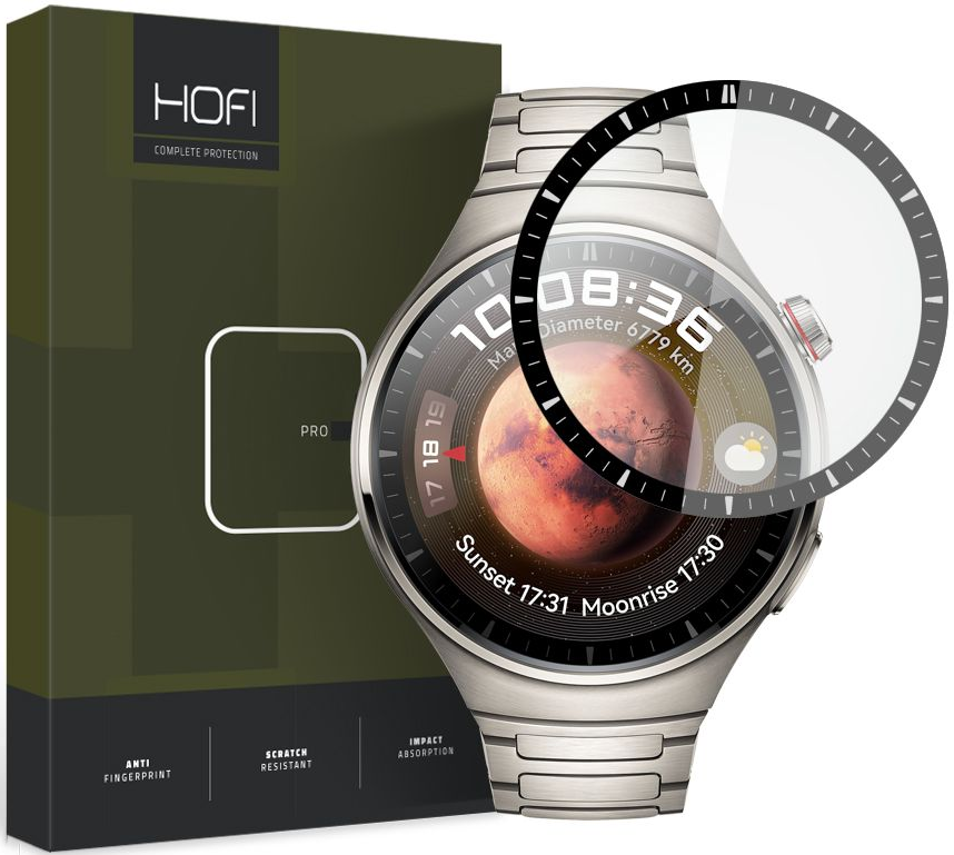 Hofi Premium Pro+ Hybrid Tempered Glass - Huawei Watch 4 Pro (48mm) - Black