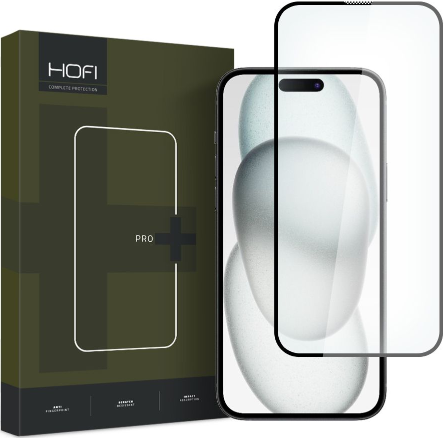 Hofi Premium Pro+ Tempered Glass - Fullface Αντιχαρακτικό Γυαλί Οθόνης - Apple iPhone 15 - Black