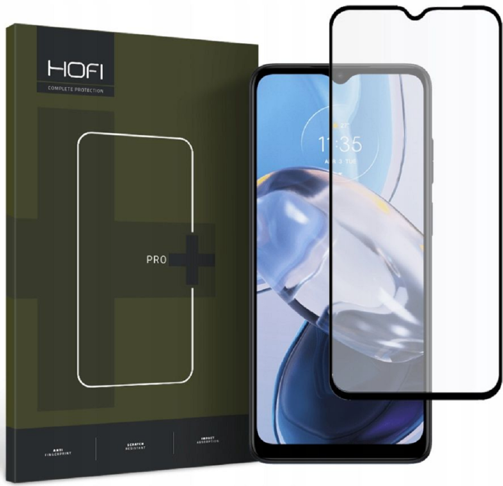 Hofi Premium Pro+ Tempered Glass - Fullface Αντιχαρακτικό Γυαλί Οθόνης - Motorola Moto E22 / E22i - Black