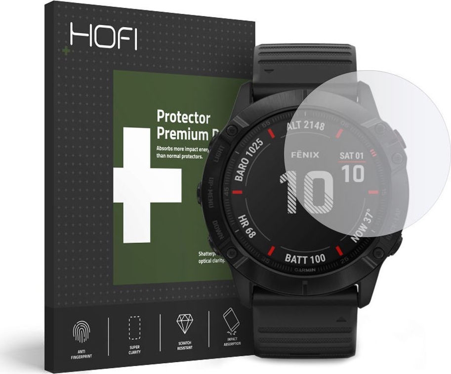 Hofi Premium Pro+ Tempered Glass - Αντιχαρακτικό Γυαλί Οθόνης Garmin Fenix 6X / 6X Pro