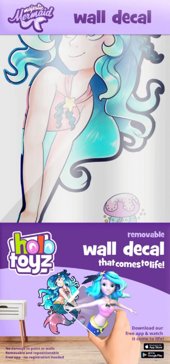 HoloToyz Majestic Mermaid AR Wall Decal - Τεράστιο Αυτοκόλλητο Τοίχου...