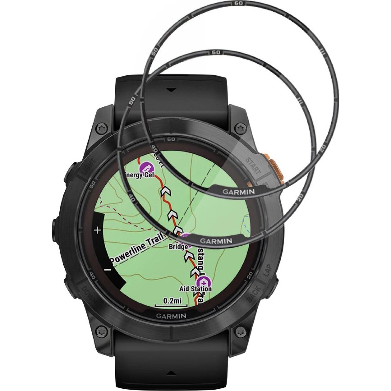 Hybrid Glass Garmin Fenix 7X Pro Solar Techsuit Nano Flex Full Face Αντιχαρακτικό Υβριδικό Γυαλί Προστασίας Οθόνης 2 Τεμάχια Black