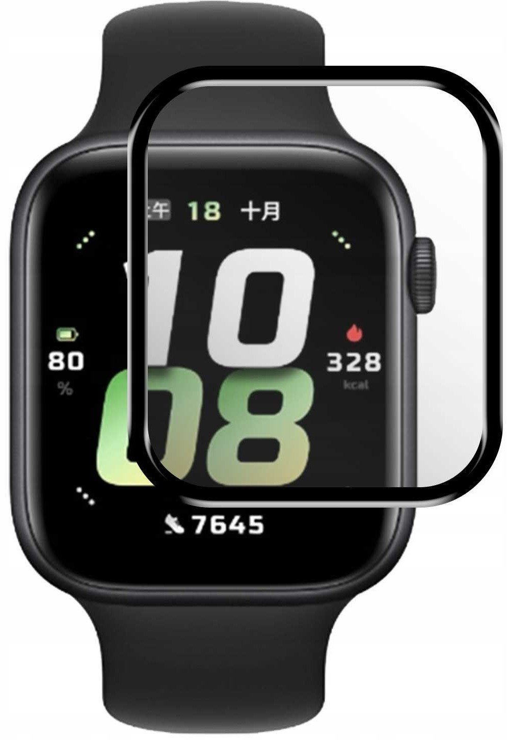 Hybrid Glass Honor Watch 5 Spacecase Smartwatch Αντιχαρακτικό Προστατευτικό Υβριδικό Οθόνης Black