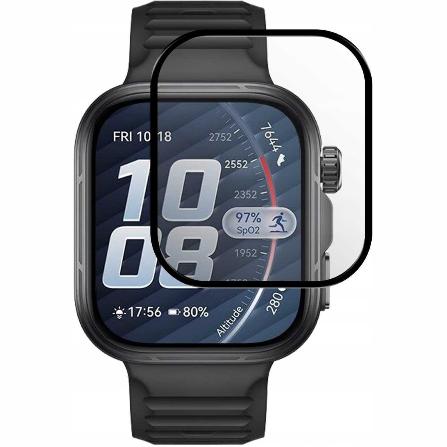 Hybrid Glass Huawei Watch Fit 5 Pro Spacecase Smartwatch Αντιχαρακτικό Προστατευτικό Υβριδικό Οθόνης Black