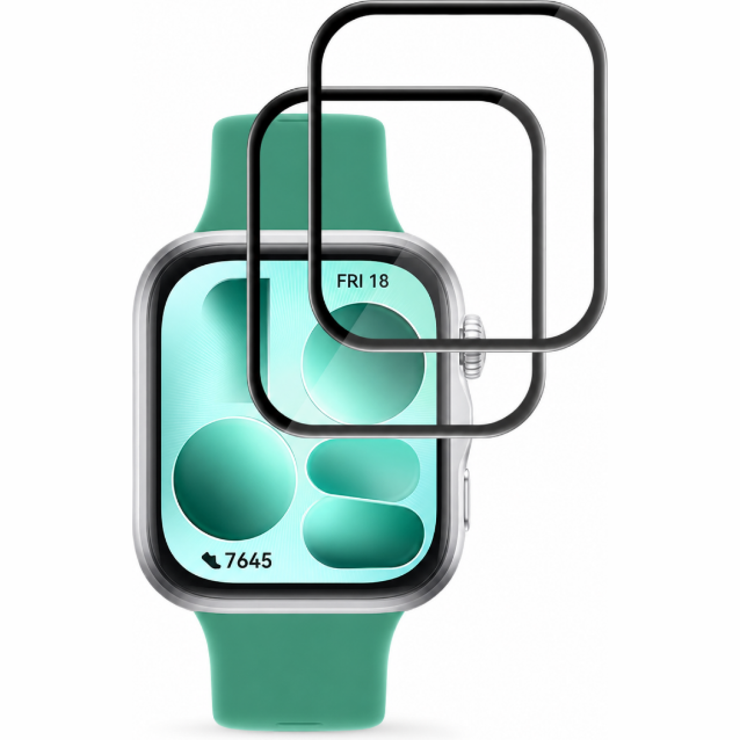 Hybrid Glass Huawei Watch Fit 5 Techsuit Nano Flex Full Face Αντιχαρακτικό Υβριδικό Γυαλί Προστασίας Οθόνης 2 Τεμάχια Black