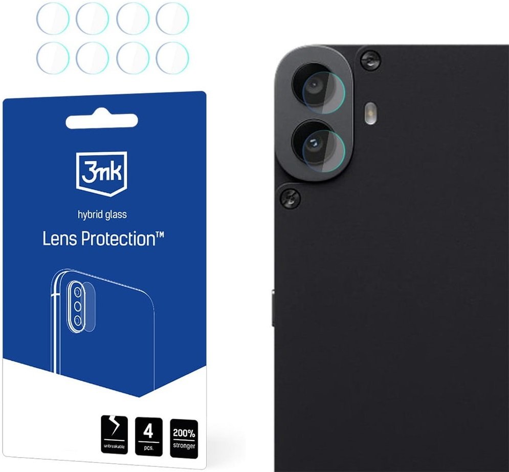 Hybrid Glass Nothing CMF Phone 1 3MK Lens Protector Αντιχαρακτικό Υβριδικό Προστατευτικό για Φακό Κάμερας 4 Τεμάχια