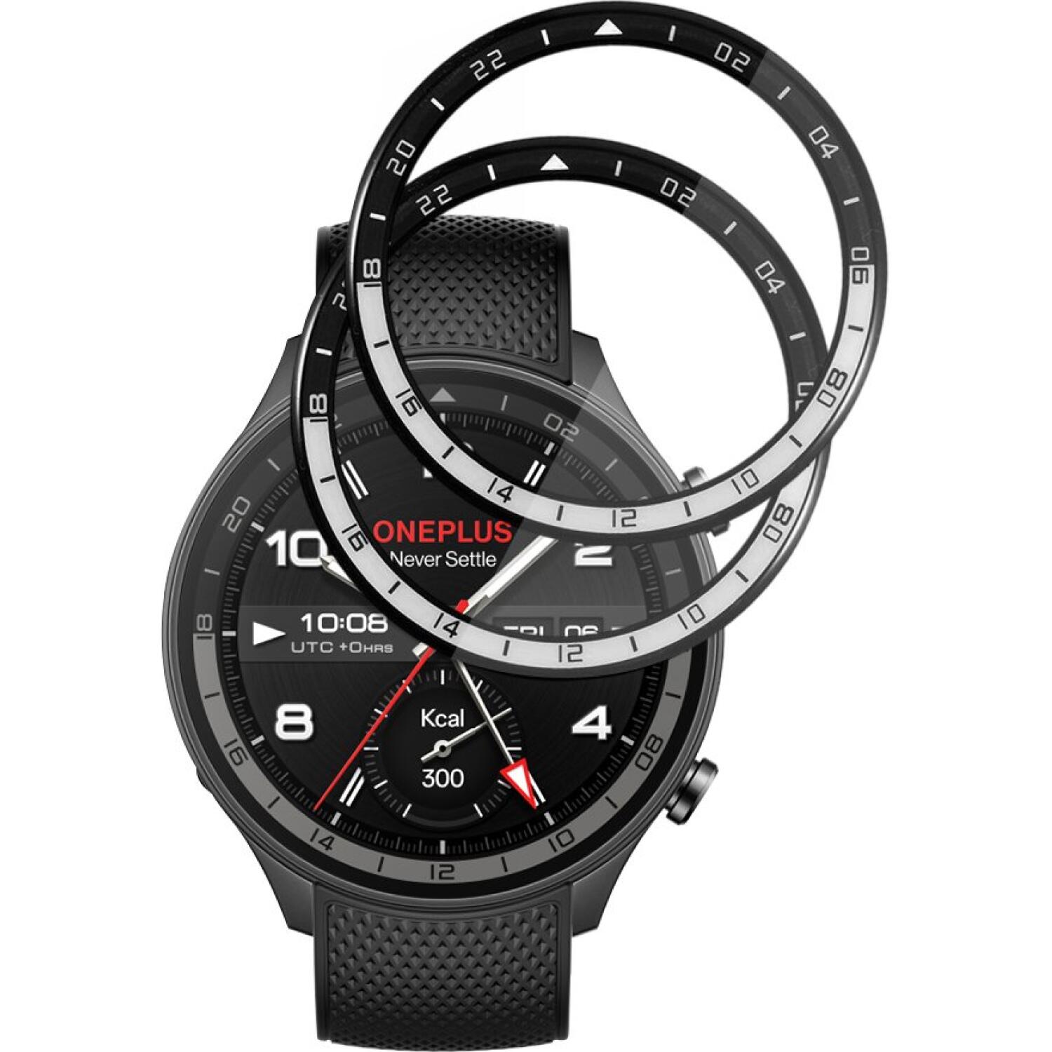 Hybrid Glass OnePlus Watch 2R Techsuit Nano Flex Full Face Αντιχαρακτικό Υβριδικό Γυαλί Προστασίας Οθόνης 2 Τεμάχια Black