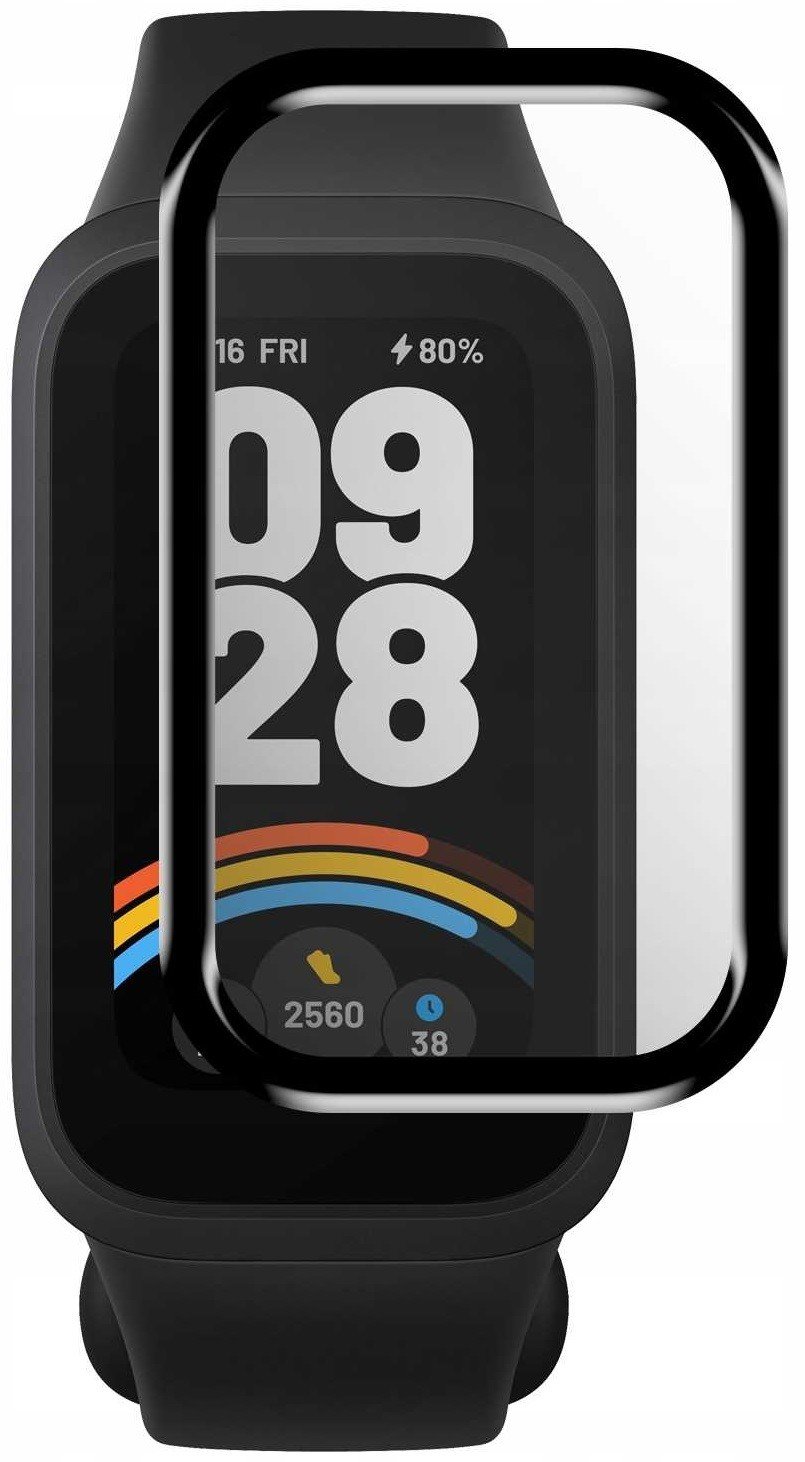Hybrid Glass Xiaomi Smart Band 9 Active Spacecase Smartwatch Αντιχαρακτικό Προστατευτικό Υβριδικό Οθόνης Black