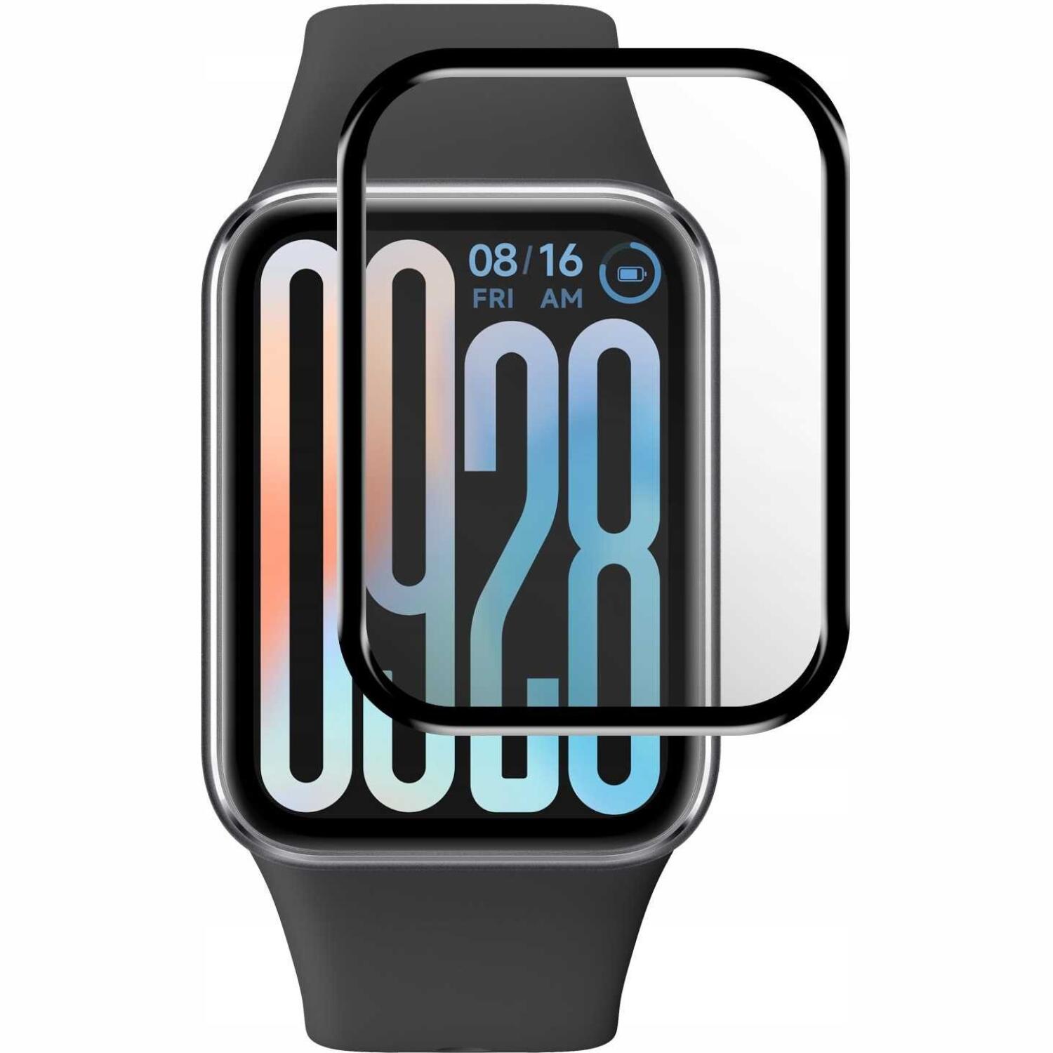Hybrid Glass Xiaomi Smart Band 9 Pro Spacecase Smartwatch Αντιχαρακτικό Προστατευτικό Υβριδικό Οθόνης Black