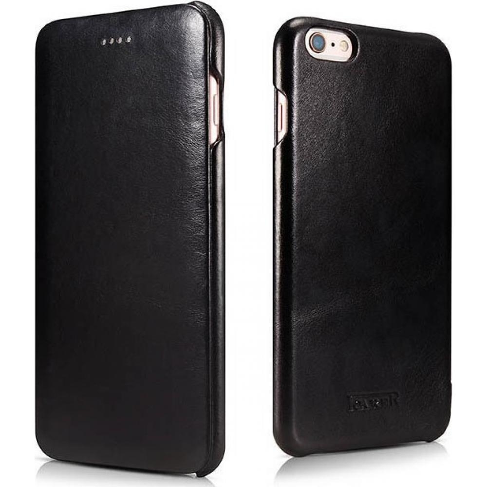 iCarer Vintage Series Curved Edge Side-Open - Δερμάτινη Θήκη iPhone 6S / 6 - Black