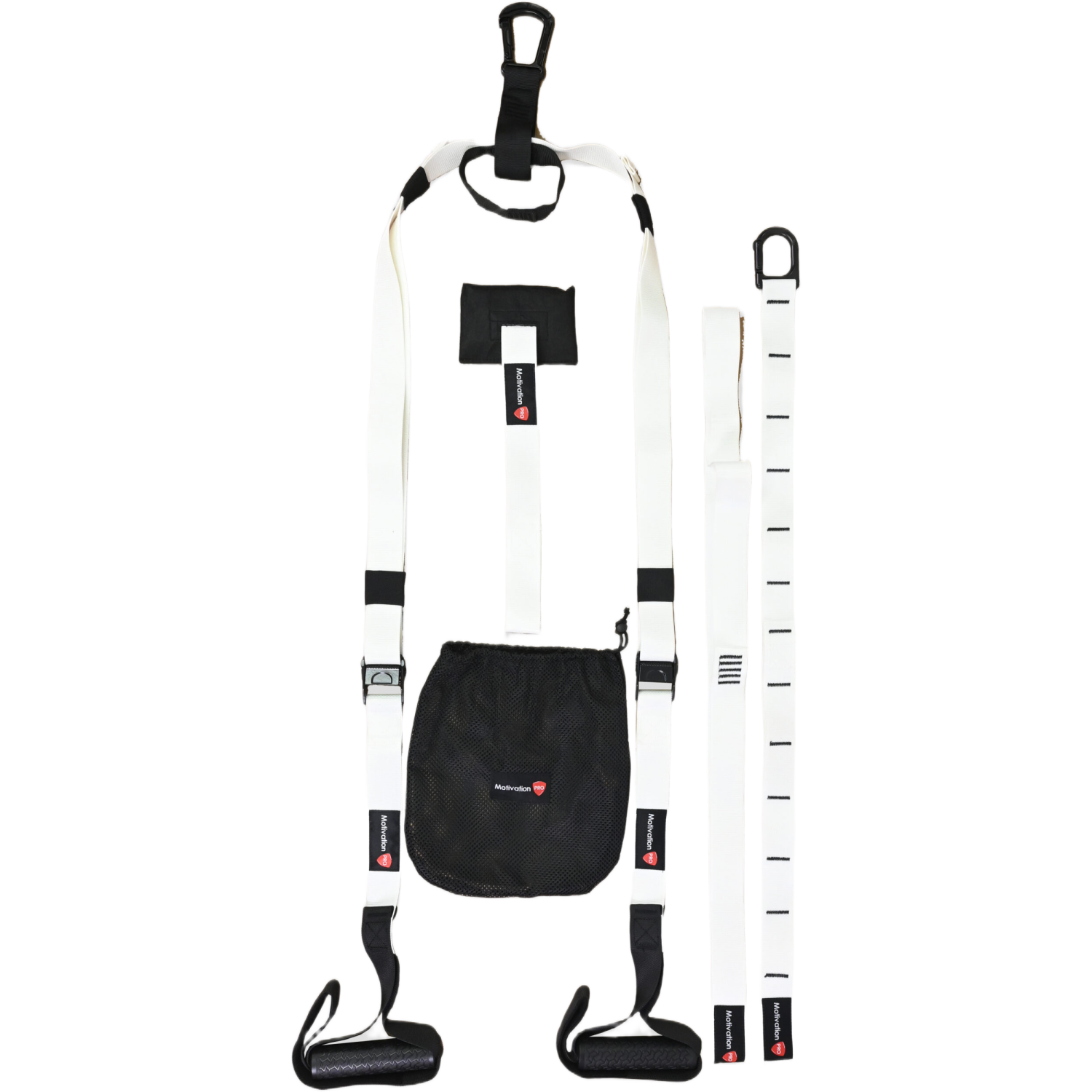 Ιμάντες Γυμναστικής MotivationPro Suspension Trainer Σετ Προπόνησης με Λαβές & Θήκη White