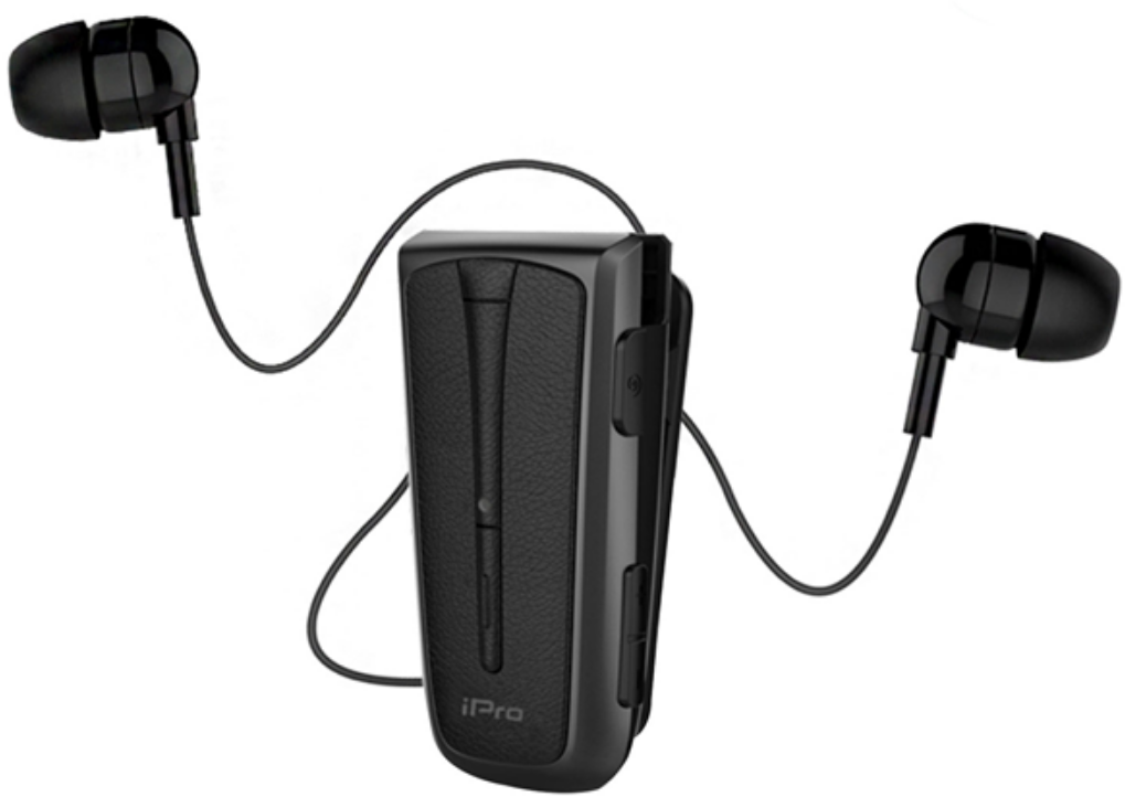iPro Bluetooth Headset RH219s - Μονό Ασύρματο Bluetooth Ακουστικό MultiPoint με Δεύτερο Αποσπώμενο Ακουστικό - Black / Gray
