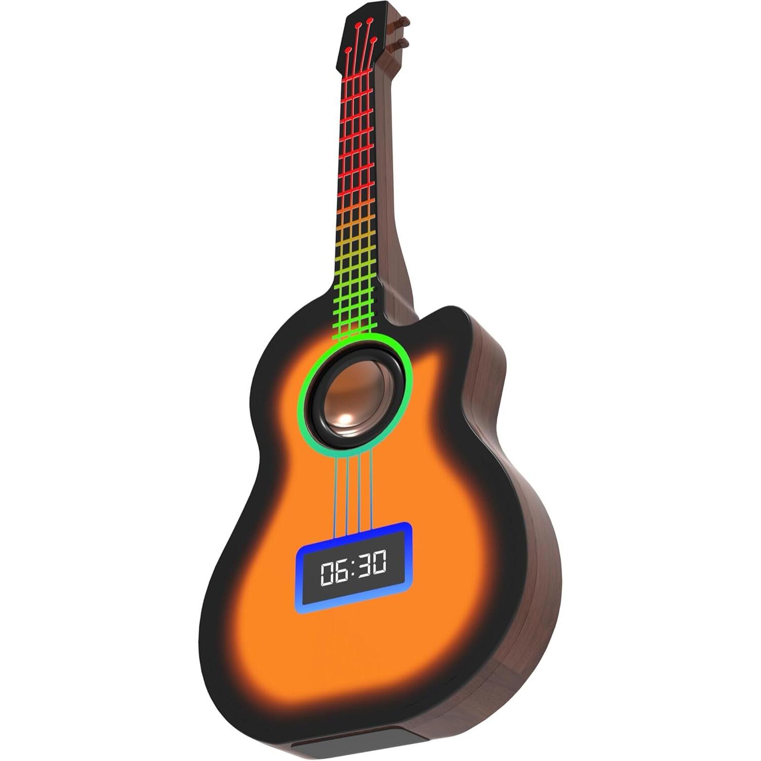 Ηχείο The Source RED5 Wireless Guitar Speaker Ασύρματο Φορητό Bluetooth με LED RGB / Ρολόι / Ξυπνητήρι & FM Ραδιόφωνο