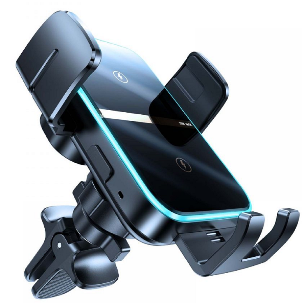 Joyroom JR-ZS246 Dual Coil - Βάση Ασύρματης Φόρτισης για Κινητά 4.7" - 6.8" για Αεραγωγούς Αυτοκινήτου με Ρυθμιζόμενο Βραχίονα - 15W - Black