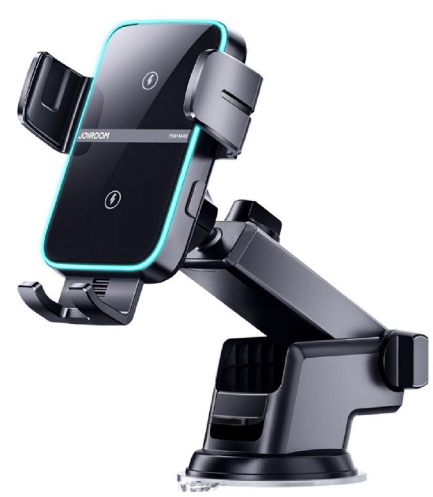 Joyroom JR-ZS246 Dual Coil - Βάση Ασύρματης Φόρτισης με Βεντούζα για Κινητά 4.7" - 6.8" για Ταμπλό Αυτοκινήτου με Ρυθμιζόμενο Βραχίονα - 15W - Black 