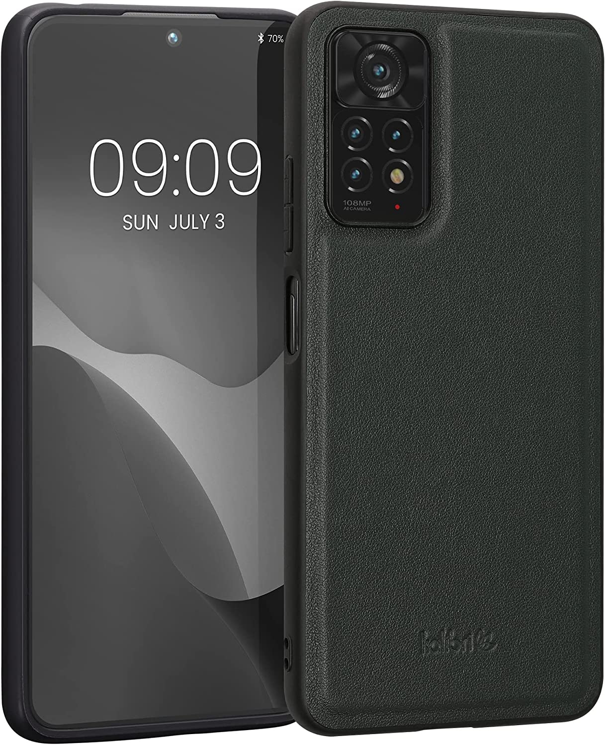 Kalibri Σκληρή Δερμάτινη Θήκη με TPU Bumper - Xiaomi Redmi Note 11 Pro / Redmi Note 12 Pro 4G - Dark Green