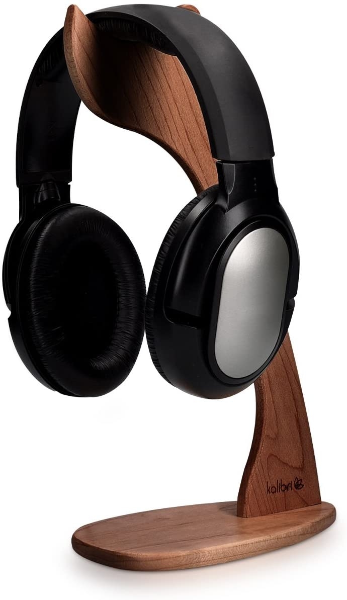 Κalibri Wooden Headphone Holder Stand - Βάση Ακουστικών από Φυσικό Ξύλο - Walnut / Brown