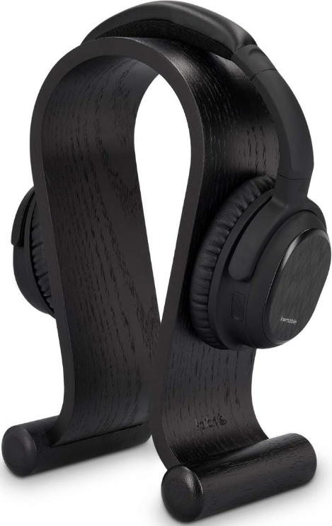 Kalibri Wooden Omega Headphone Stand - Universal Βάση για Ακουστικά Κεφαλής από Ξύλο Δρυς - Black