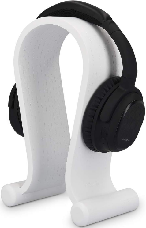Kalibri Wooden Omega Headphone Stand - Universal Βάση για Ακουστικά Κεφαλής από Ξύλο Δρυς - White