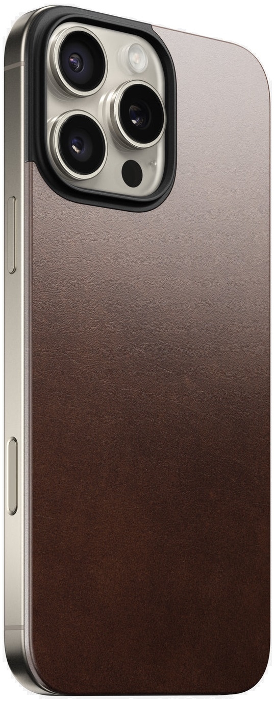 Κάλυμμα Apple iPhone 16 Pro Max - Nomad Magnetic Leather Back Horween Μαγνητικό Δερμάτινο Πλάτης με MagSafe - Rustic Brown