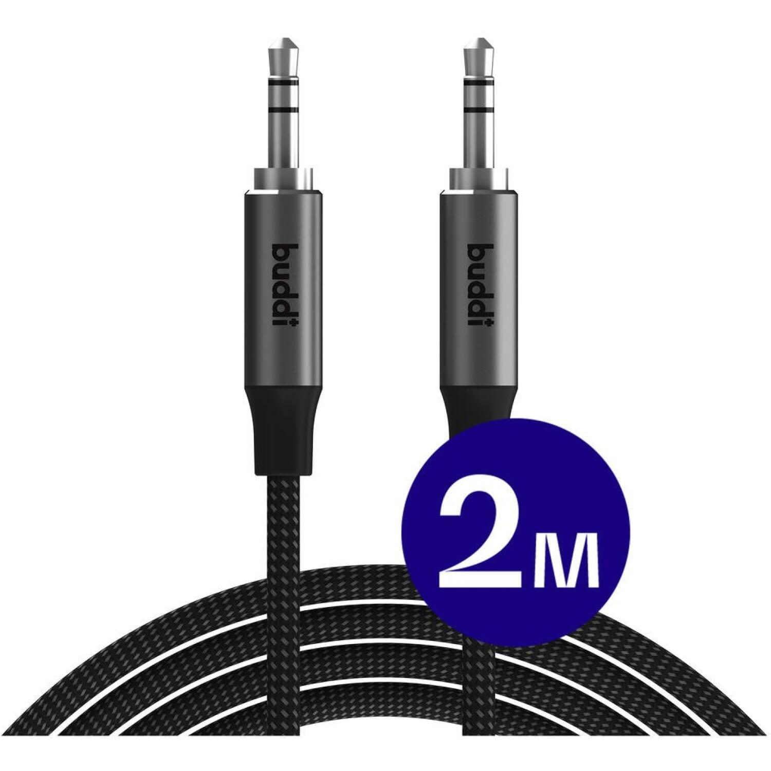 Καλώδιο Ήχου Buddi Flex 3.5mm Jack Aux Audio Cable 3.5mm Jack (male) σε 3.5mm Jack (male) 200cm 5 Έτη Εγγύηση Black
