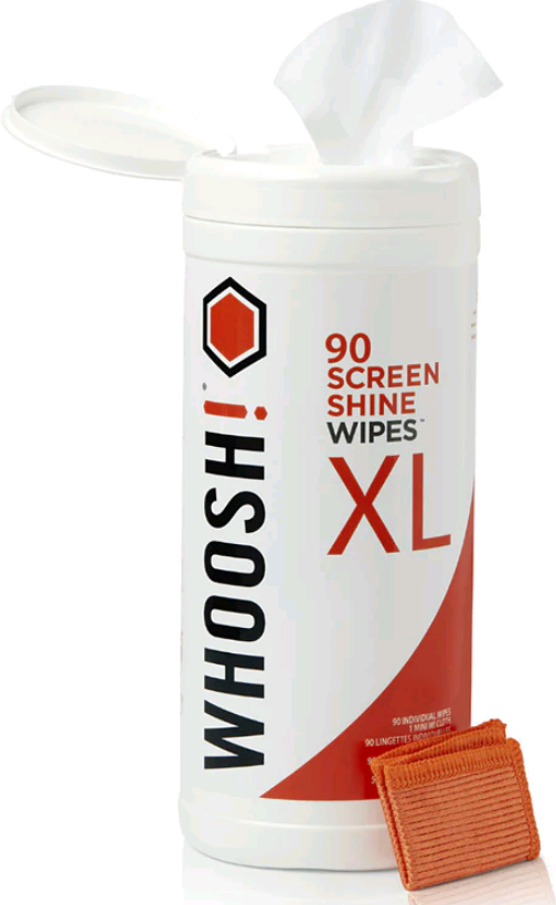 Καθαριστικά Οθόνης Whoosh! Screen Shine Wipes XL 90 Μαντηλάκια Καθαρισμού Συσκευών με 1 Αντιμικροβιακό Πανί