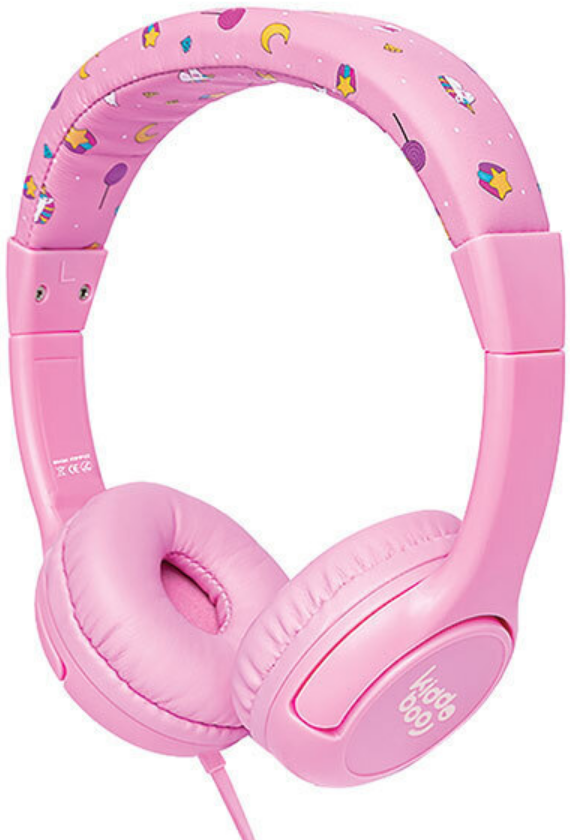 Kiddoboo Headphones Sugar - Ενσύρματα Ακουστικά Κεφαλής για Παιδιά με Ασφαλή Μέγιστη Ένταση Ήχου & 1 x Θύρα Jack 3.5mm - Pink