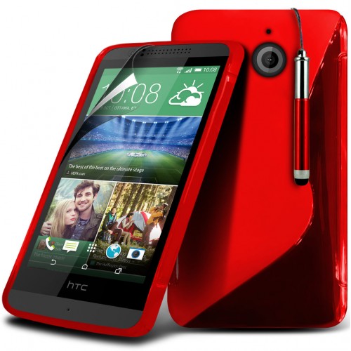 Θήκη HTC Desire 320 Σιλικόνης Κόκκινη