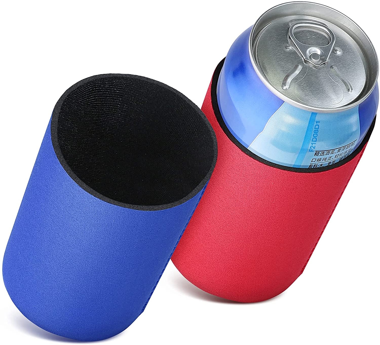 KW Can Cooler - Ισοθερμική Θήκη για Κουτάκια Μπύρας / Αναψυκτικά - 330ml - Red / Dark Blue - 2 Τεμάχια