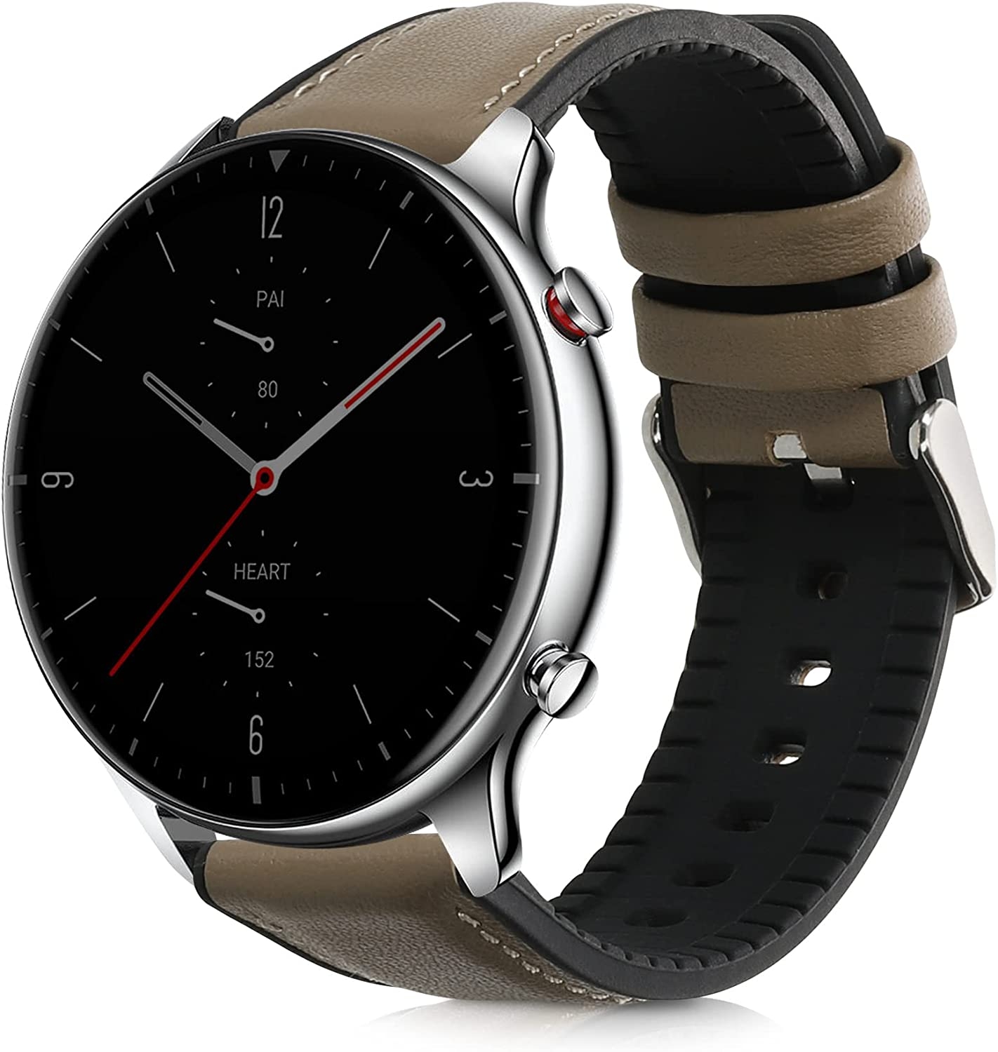 KW Δερμάτινο Λουράκι (22mm) με Σιλικόνη - Huami Amazfit GTR 47mm / GTR 2 - Olive Green