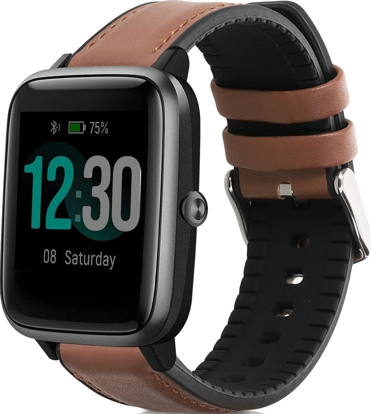 KW Δερμάτινο Λουράκι (22mm) με Σιλικόνη - Willful Fitnesstracker / Smartwatch - Brown / Black