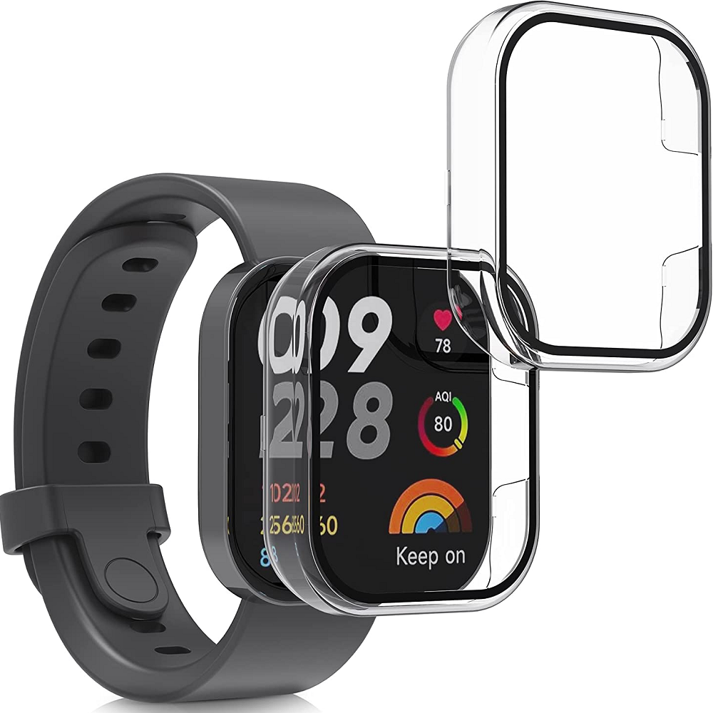 KW Full Body Cover - Θήκη με Tempered Glass - Xiaomi Redmi Mi Watch Lite 3 / Redmi Watch 3 - 2 Τεμάχια - Transparent (60919.02)