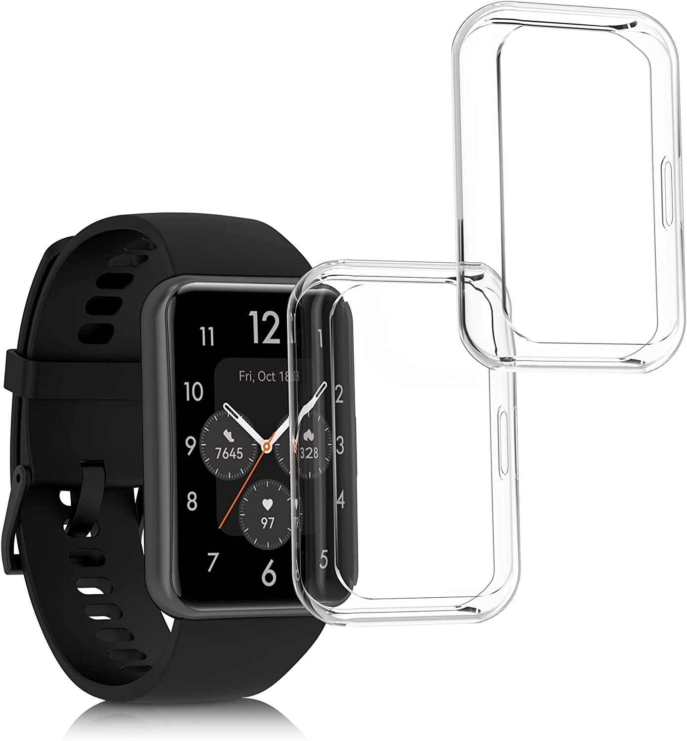 KW Full Body Θήκη Σιλικόνης Huawei Watch Fit 2 2022 - Transparent - 2 Τεμάχια (59430.02)