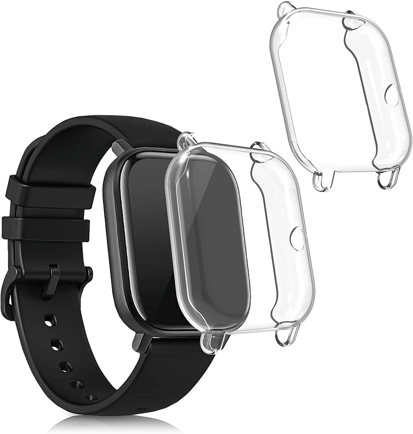 KW Full Body Θήκη Σιλικόνης Xiaomi Huami Amazfit GTS 2 Mini - Transparent - 2 Τεμάχια