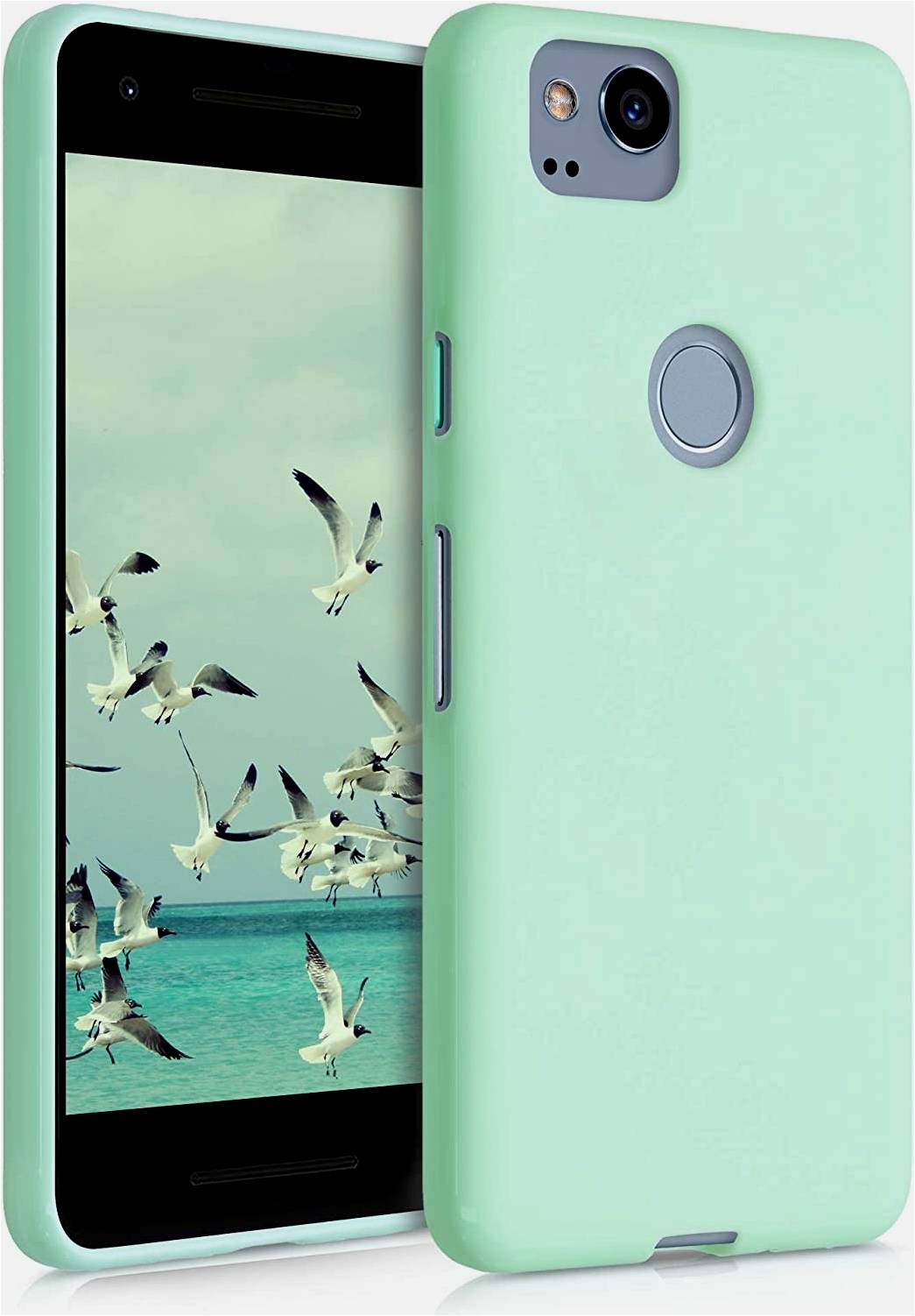 KW Θήκη Σιλικόνης Google Pixel 2 - Mint Matte