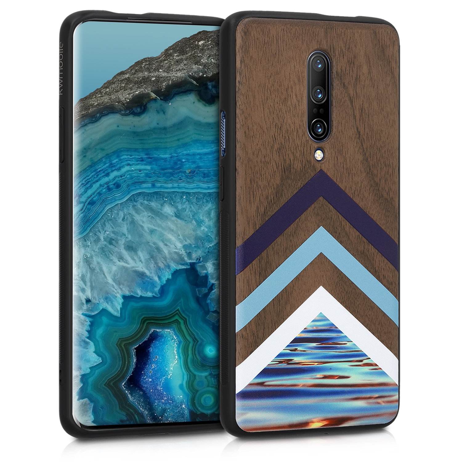 KW Σκληρή Ξύλινη Θήκη OnePlus 7 Pro - Wood and Water