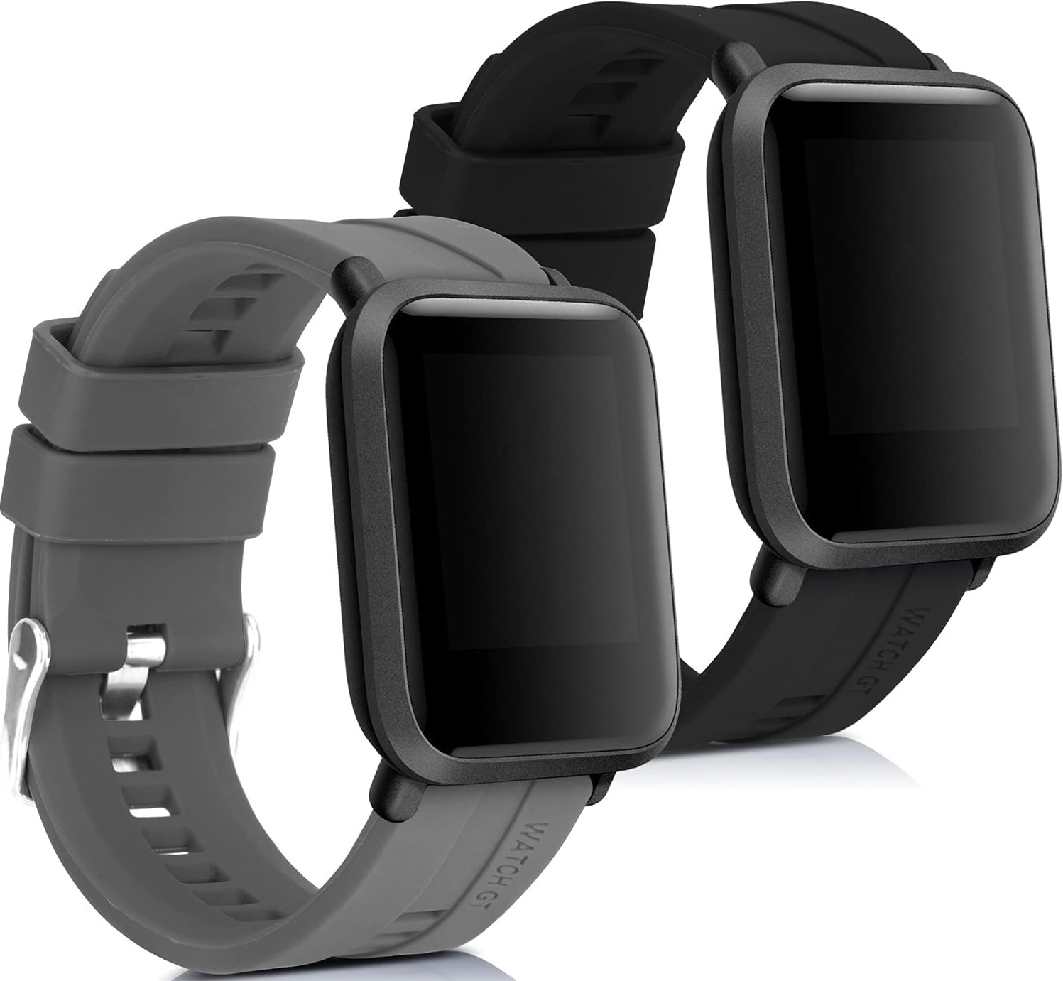 KW Λουράκι Σιλικόνης (20mm) Huami Amazfit Bip / Bip Lite - 2 Τεμάχια - Black / Grey