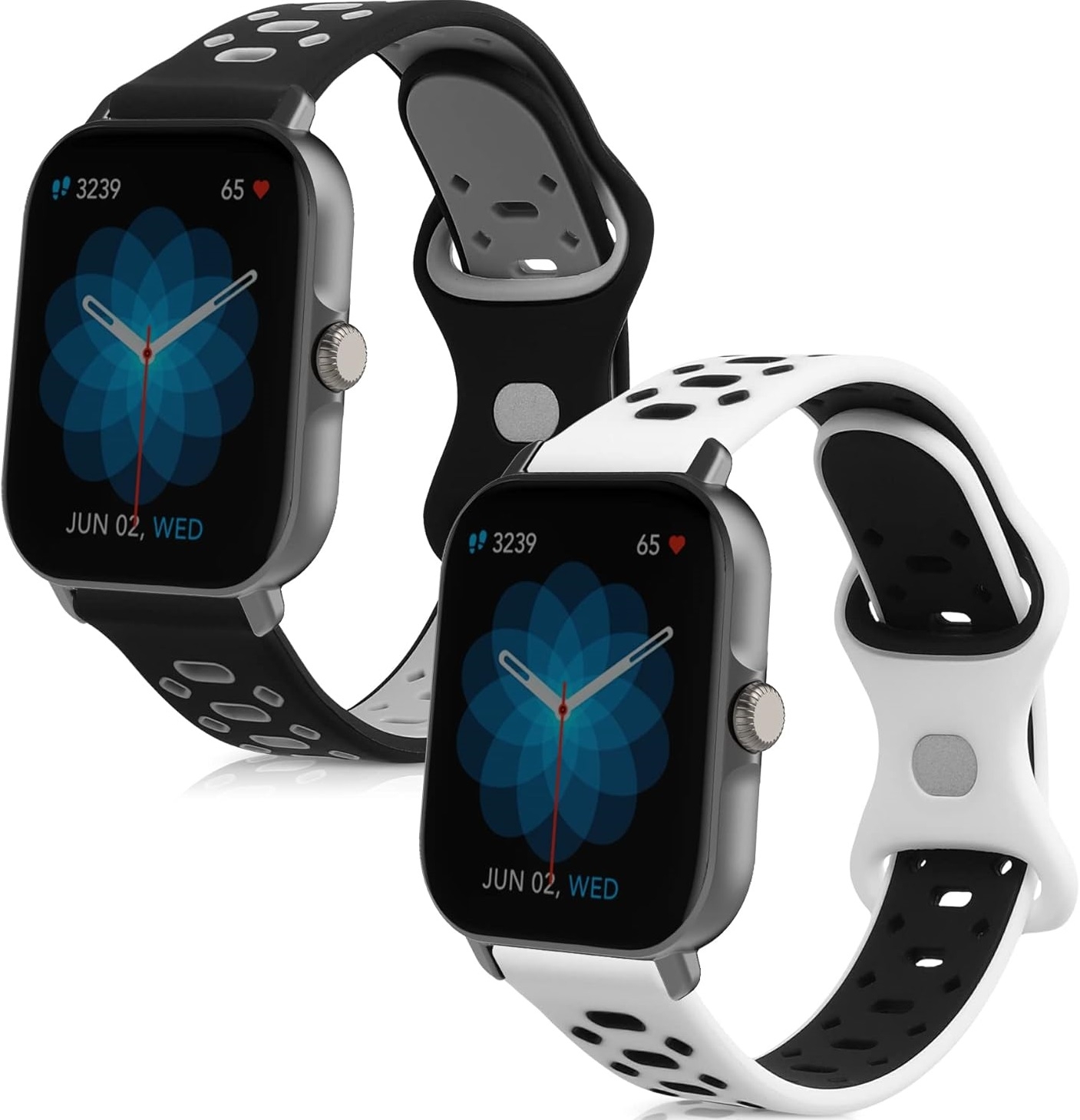 KW Λουράκι Σιλικόνης (20mm) Huami Amazfit GTS / GTS 2 / GTS 2e / GTS 3 - 2 Τεμάχια - Black / Grey / White / Black