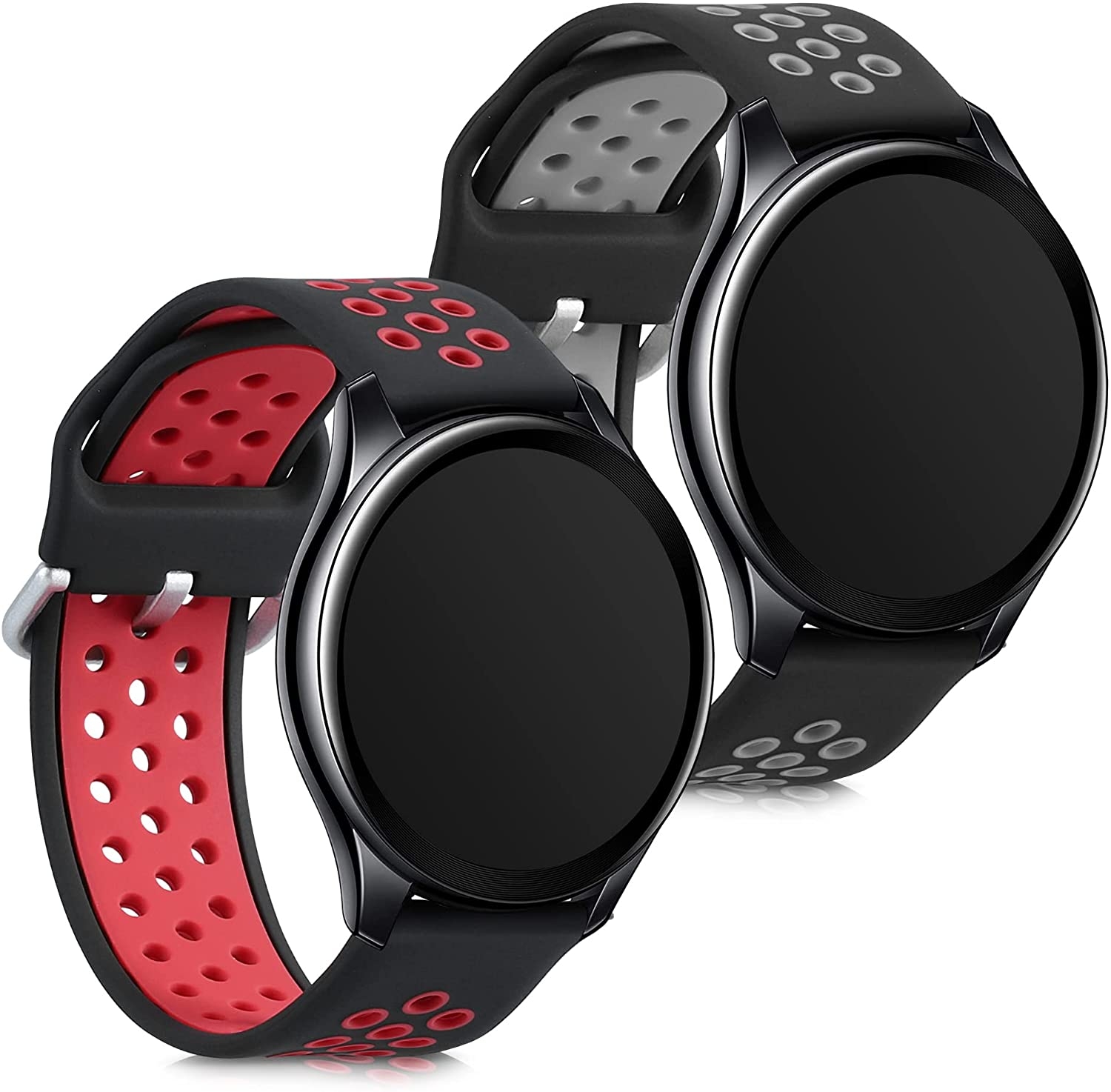 KW Λουράκι Σιλικόνης (22mm) OnePlus Watch - 2 Τεμάχια - Black / Red / Black / Grey