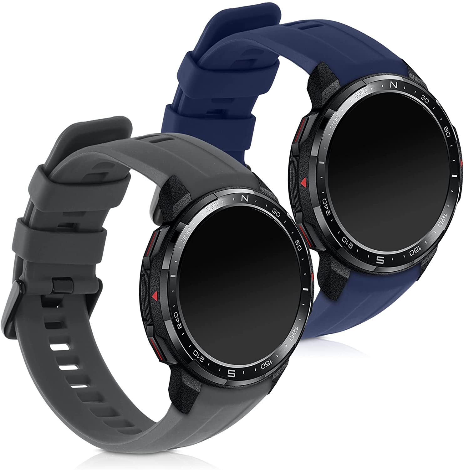 KW Λουράκι Σιλικόνης Honor Watch GS Pro - 2 Τεμάχια - Dark Blue / Grey