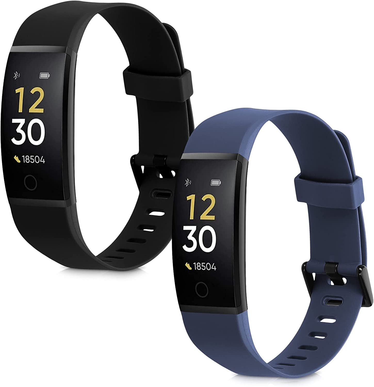 KW Λουράκι Σιλικόνης Realme Band 1 - 2 Τεμάχια - Black / Dark Blue
