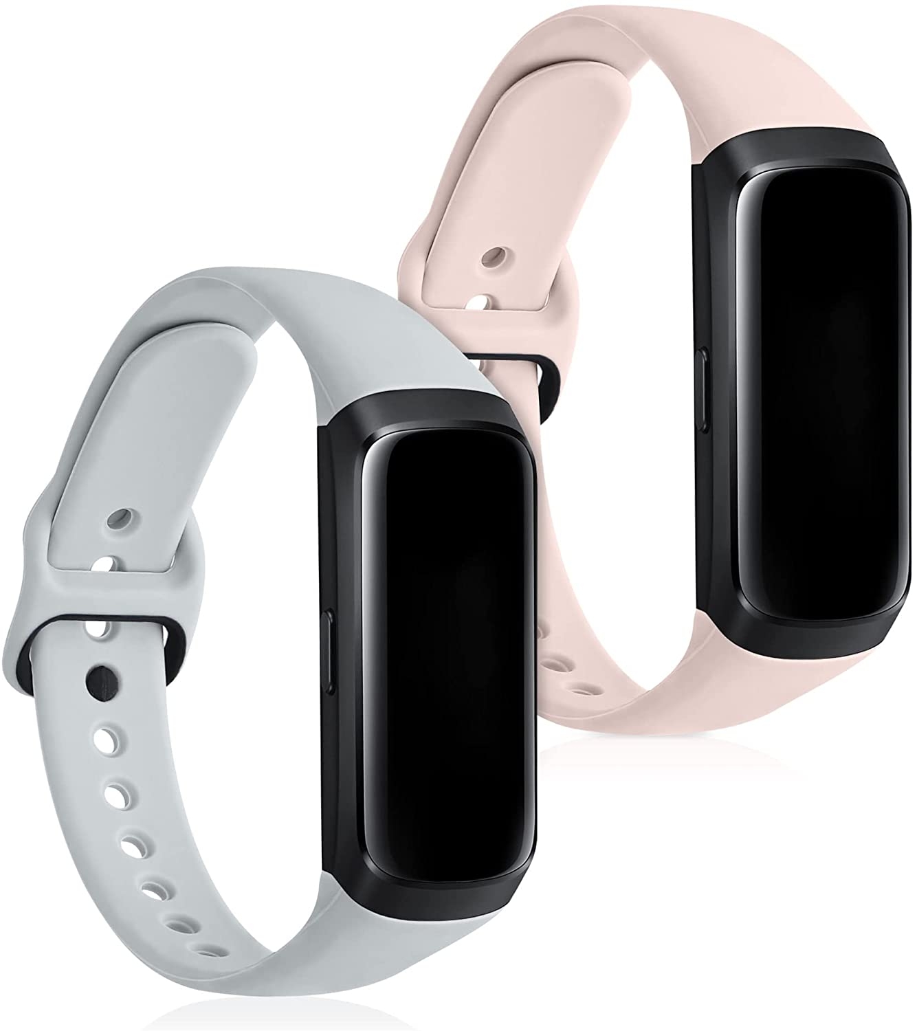 KW Λουράκι Σιλικόνης Samsung Galaxy Fit (SM-R370) - 2 Τεμάχια - Mother Of Pearl / Dark Slate