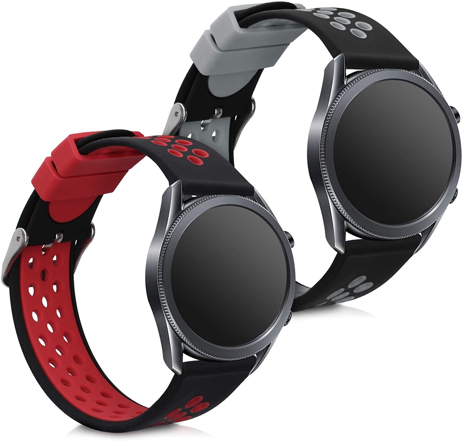 KW Λουράκι Σιλικόνης Samsung Galaxy Watch 3 45mm - 2 Τεμάχια - Grey / Red / Black 